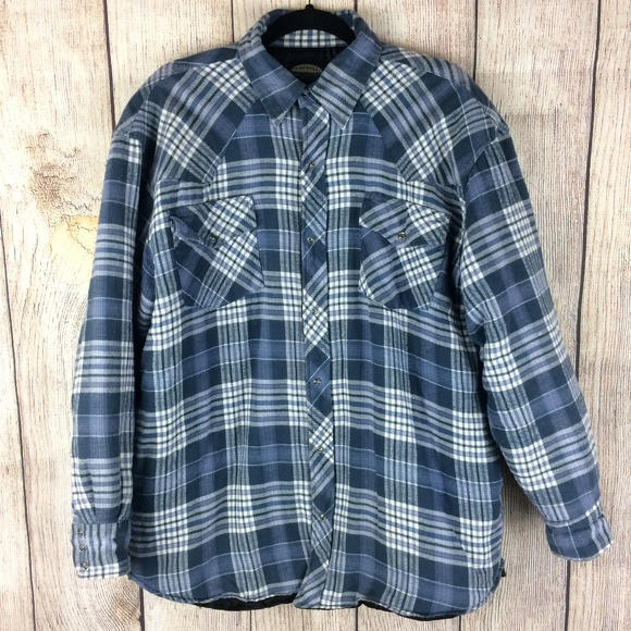 Sandy River Other - Sandy River Mens Plaid Flannel Quilted Jacket Sz L